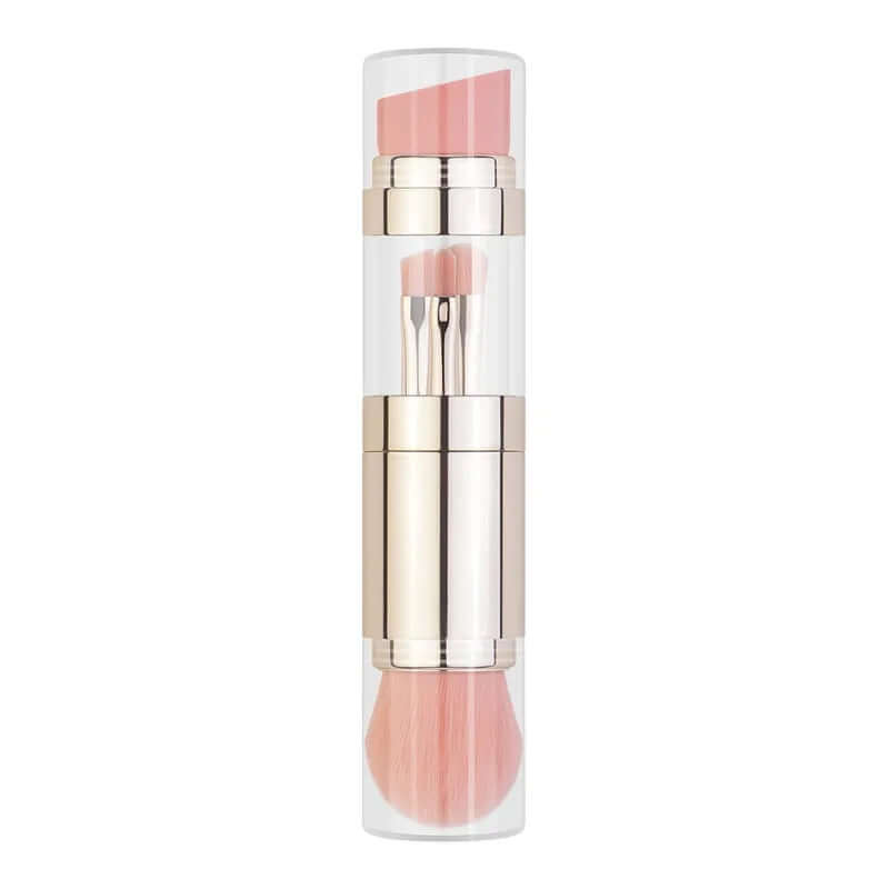 Pinceau de maquillage multifonction 4 en 1 compact et élégant