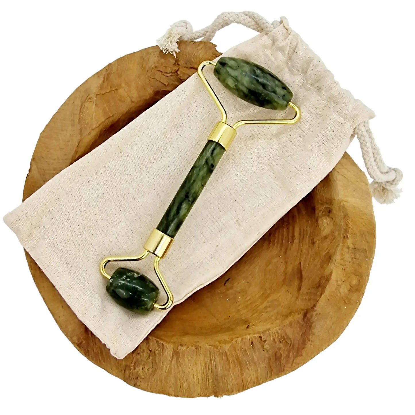 Rouleau de jade double pour massage visage et éclat naturel
