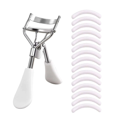 Recourbe-cils manuel SoftLift finition or rose avec poignées ergonomiques et 15 coussinets en silicone