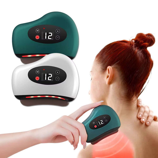 Appareil Gua Sha chauffant GlowStone pour massage et détente musculaire